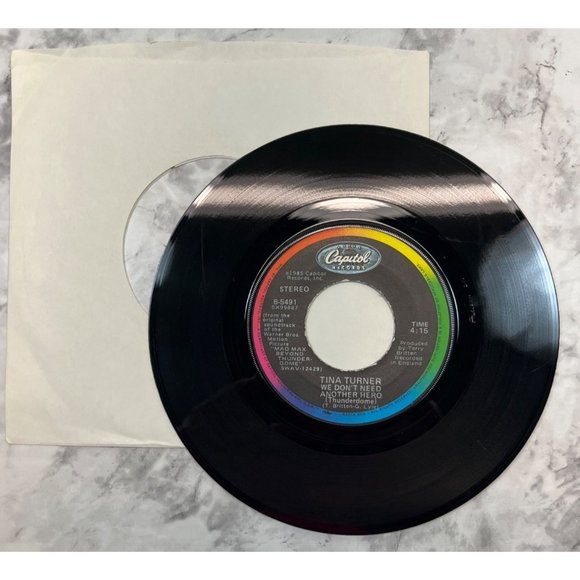 Tina Turner We Don't Need Another Hero 45 Pop Mad Max Beyond Thunderdome - Picture 4 of 4